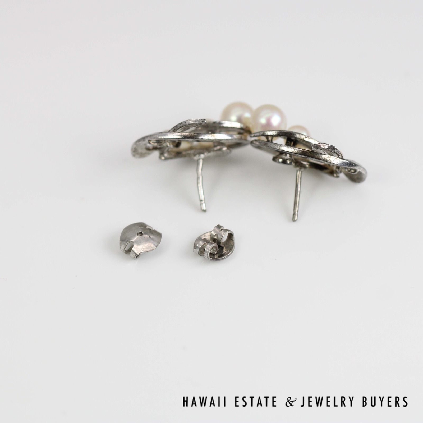 Mikimoto Sterling Silver Cultured Pearl Earrings - Image 5