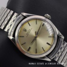 Vintage Rolex Oyster Perpetual Ref 5552 34mm Stainless Steel Wristwatch
