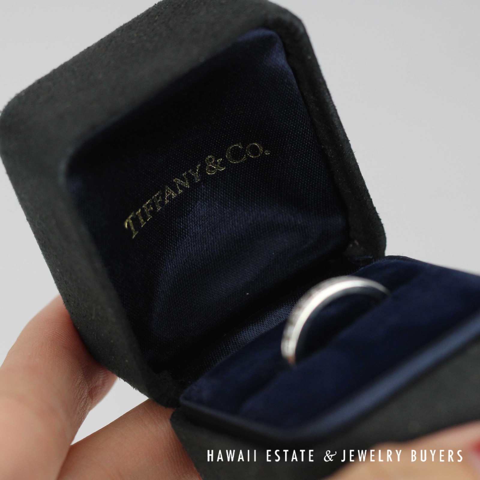 Tiffany & Co 0.35ctw Diamond Channel Set Platinum Ring Size 4.5 with Box, 4.6g - Image 10