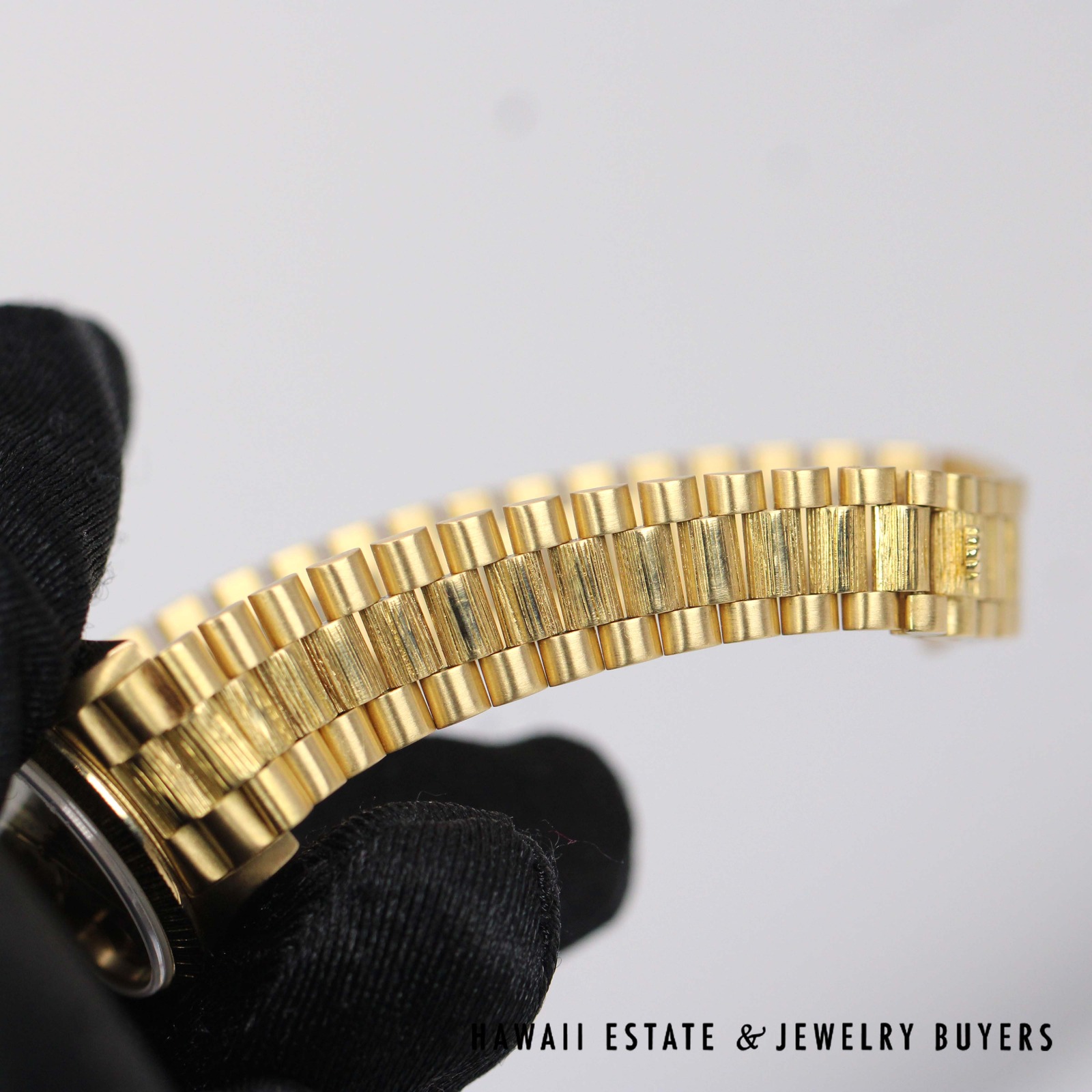 Rolex Ladies 18K Yellow Gold President Watch Bark Bracelet Ref. 69278 with Box 1984 - Image 8