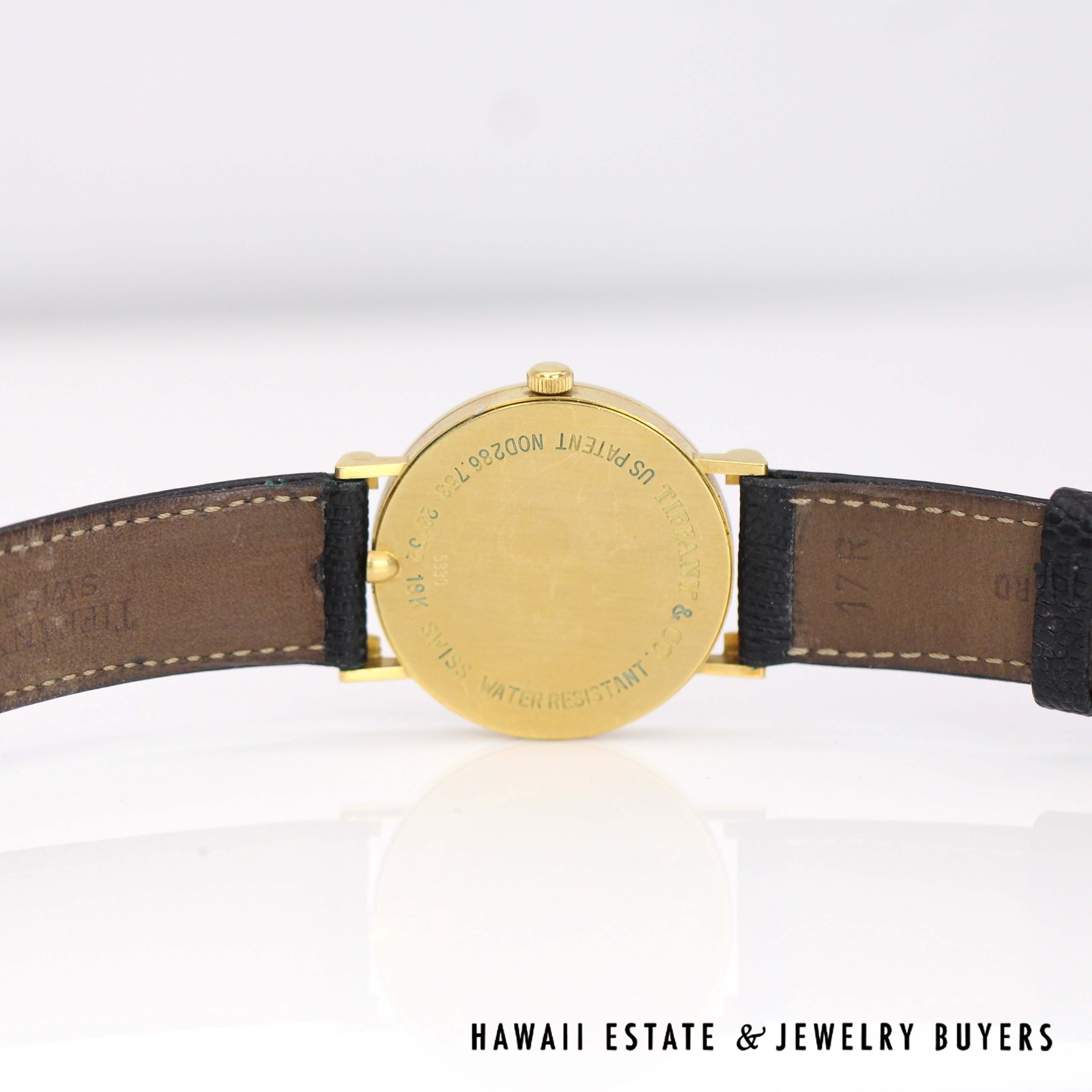 Tiffany & Co Atlas Men's 18K Yellow Gold Strap Watch - Hawaii