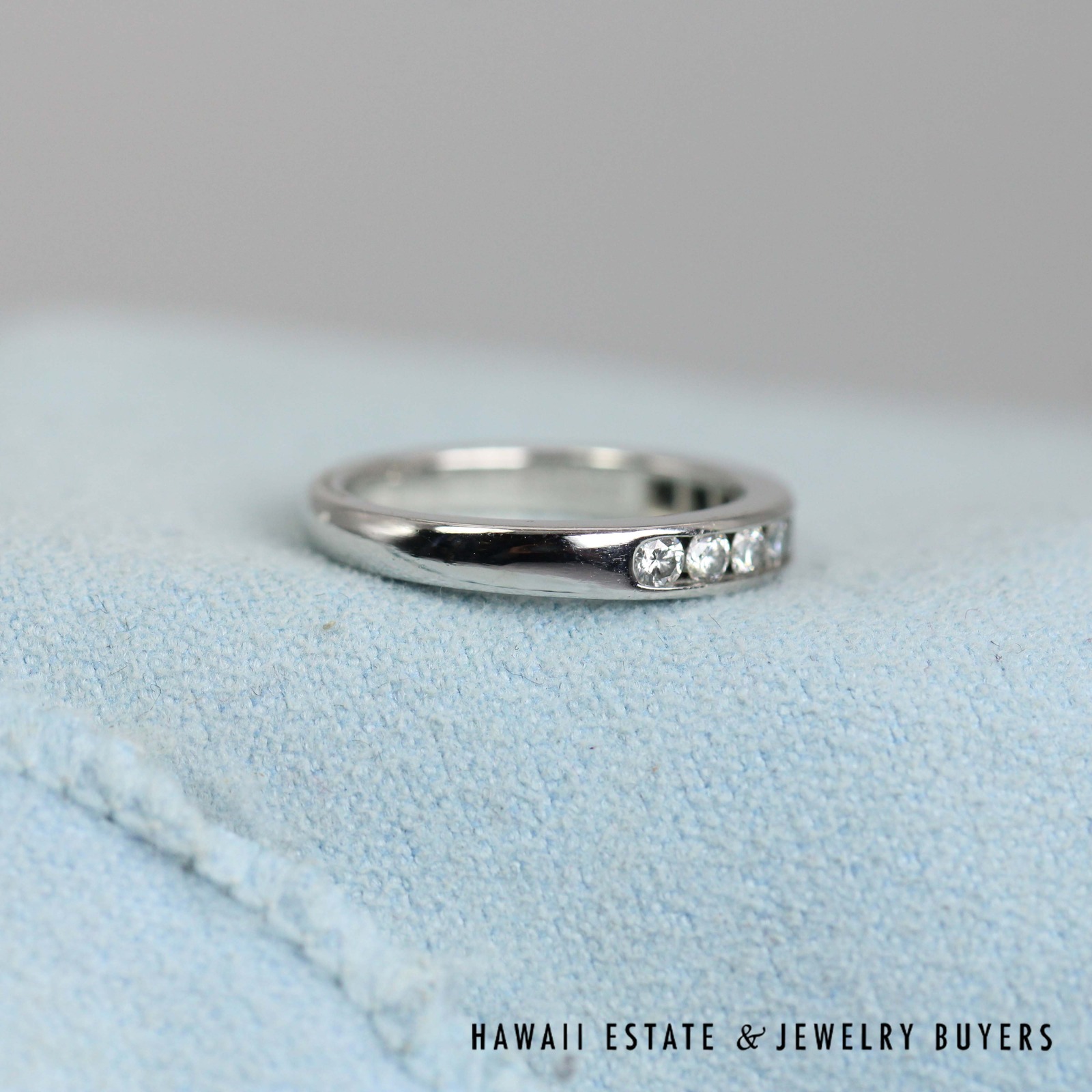 Tiffany & Co 0.35ctw Diamond Channel Set Platinum Ring Size 4.5 with Box, 4.6g - Image 6