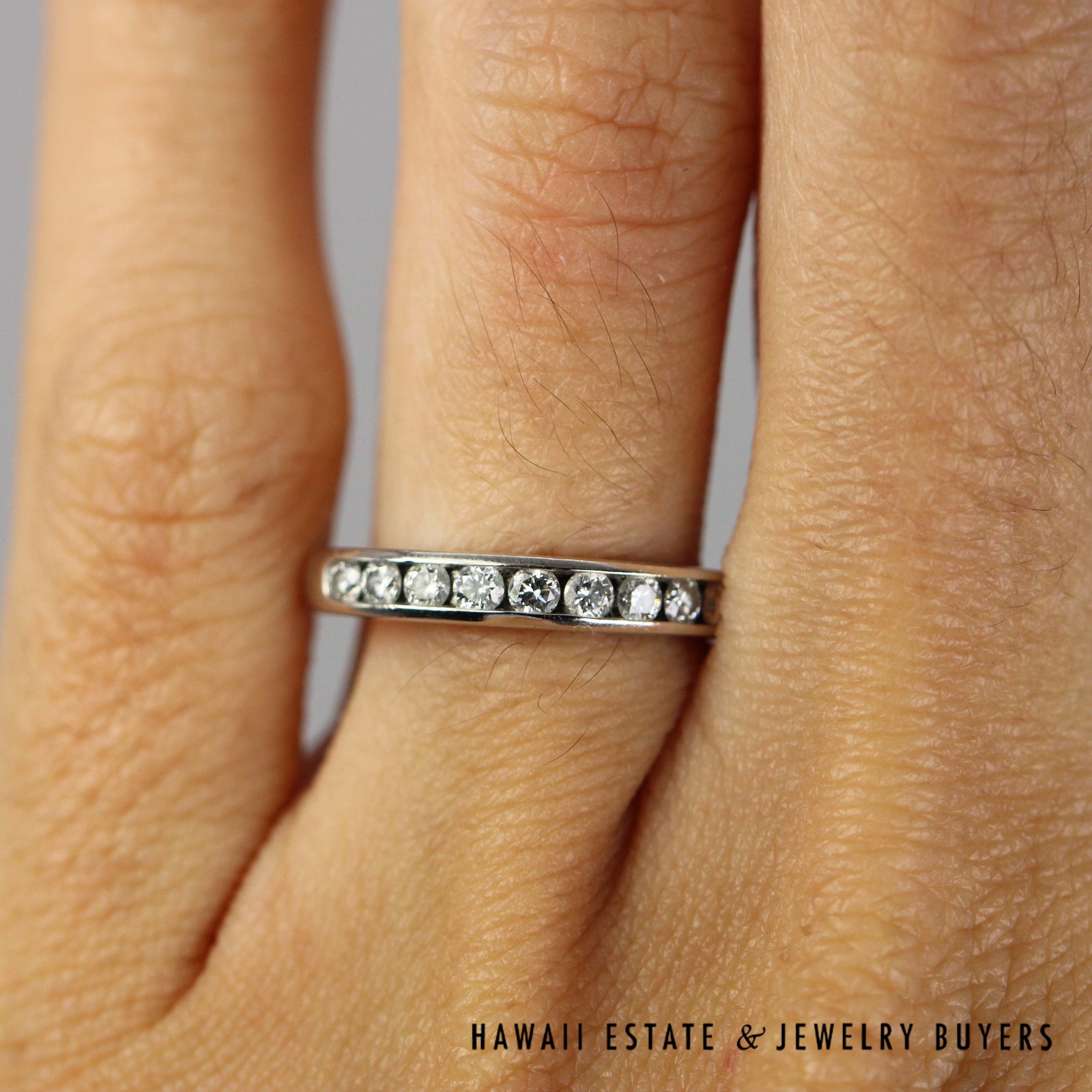 Tiffany & Co 0.35ctw Diamond Channel Set Platinum Ring Size 4.5 with Box, 4.6g - Image 9