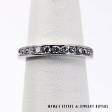 Tiffany & Co Plat 0.45ctw Diamond Anniversary Ring Size 5