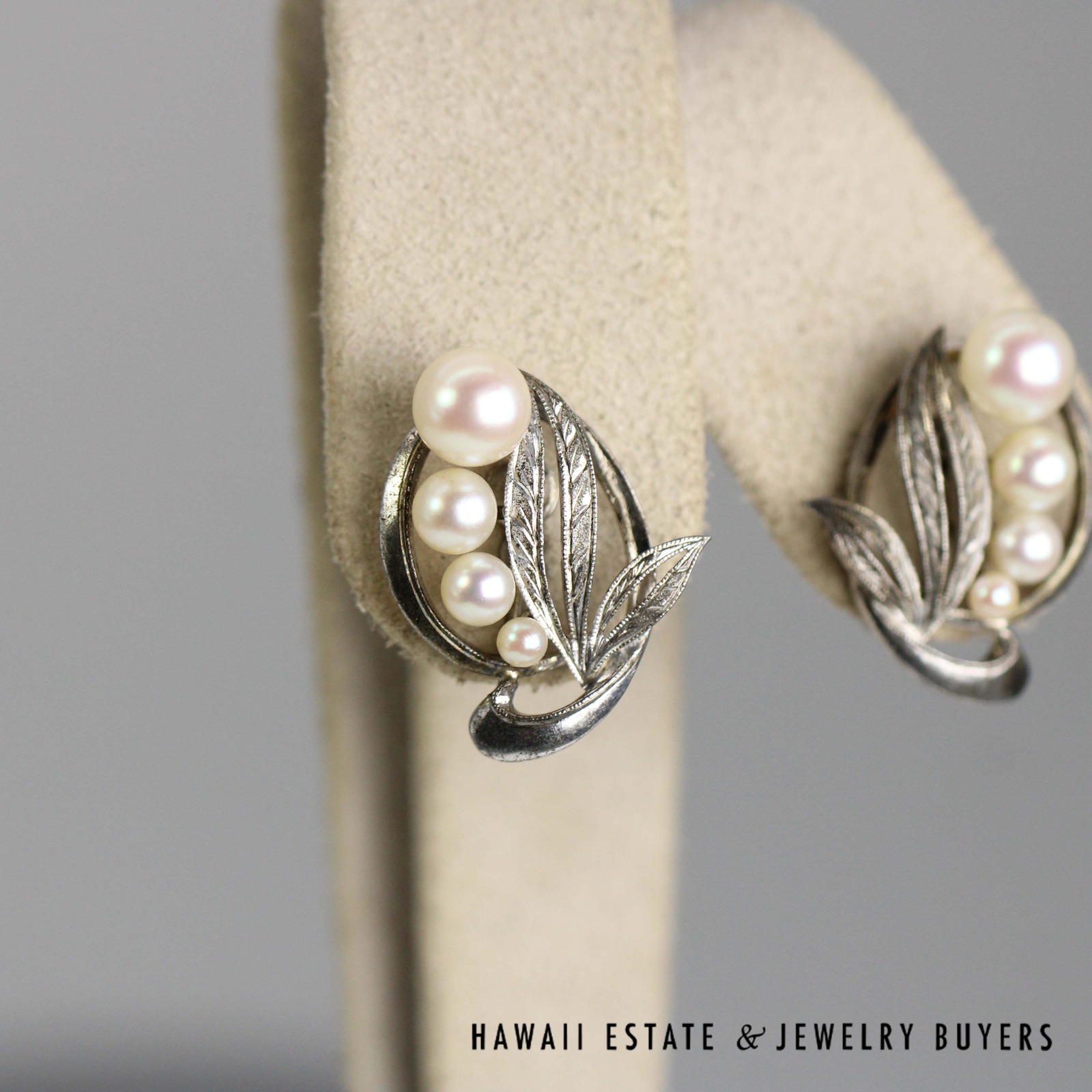 Mikimoto Sterling Silver Cultured Pearl Earrings - Image 2