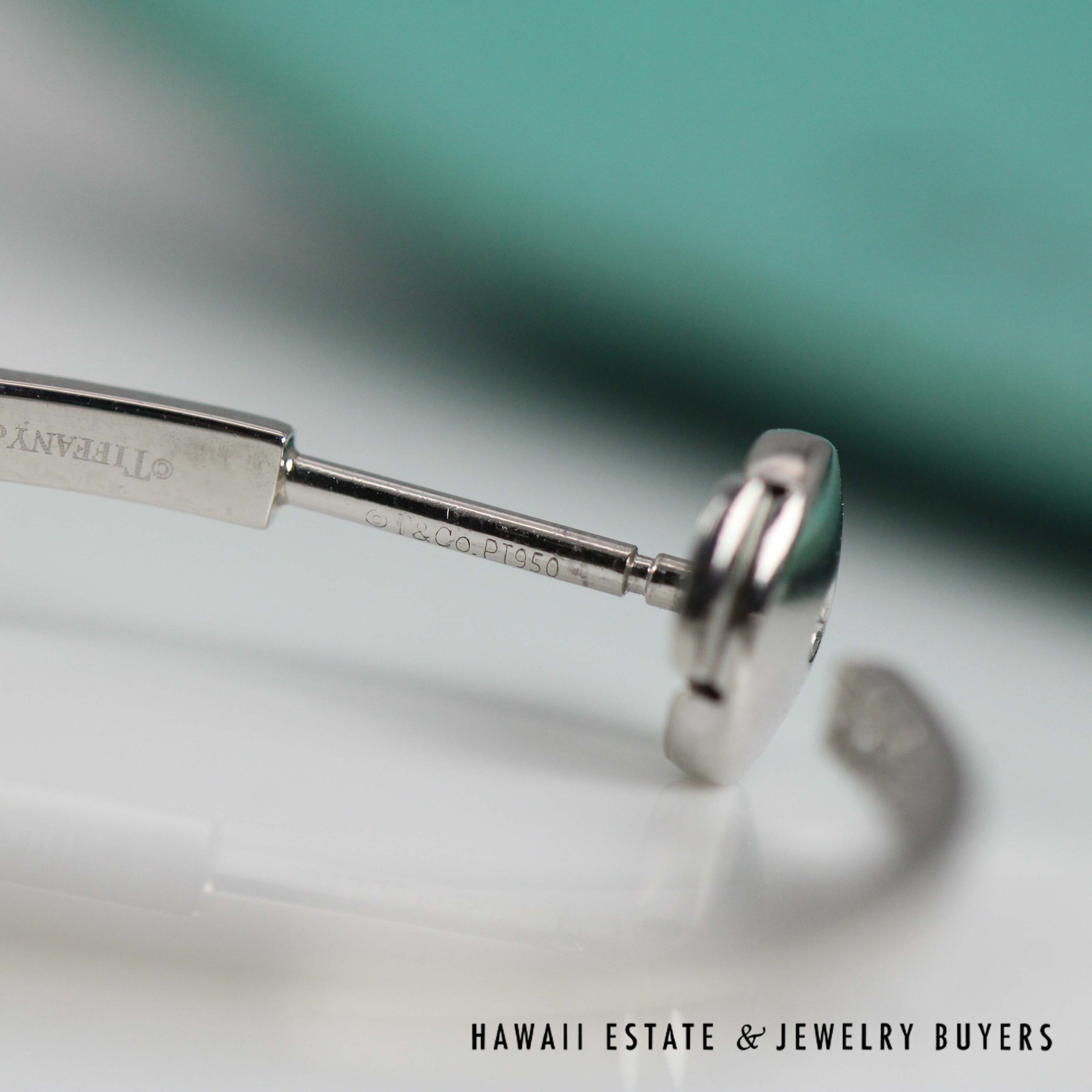 Tiffany & Co 1ctw Diamond Front and Back Platinum Metro Hoop Earrings - Image 9