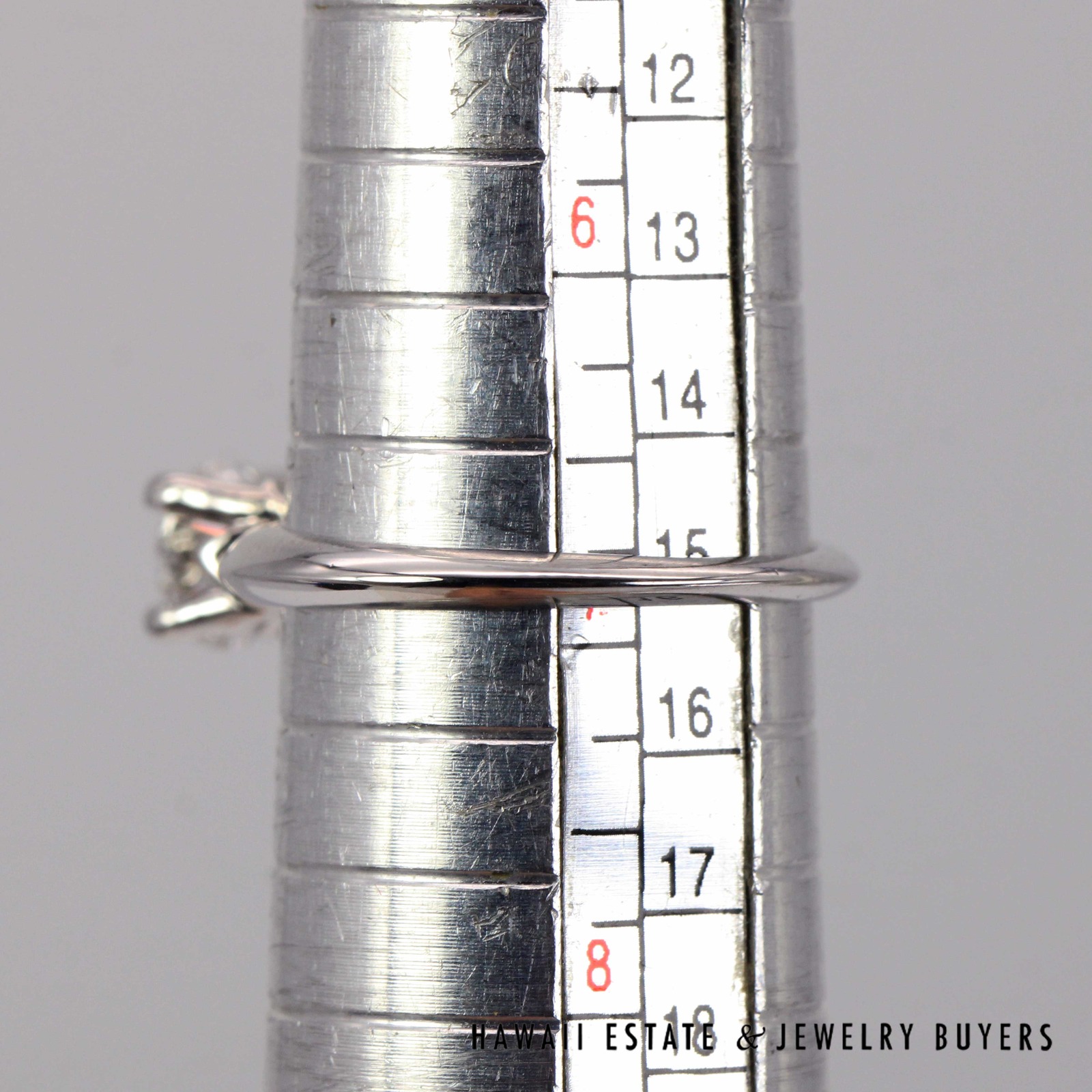 GIA 1ct Round Brilliant Diamond Ring in Hearts On Fire Platinum Setting Size 7 - Image 9