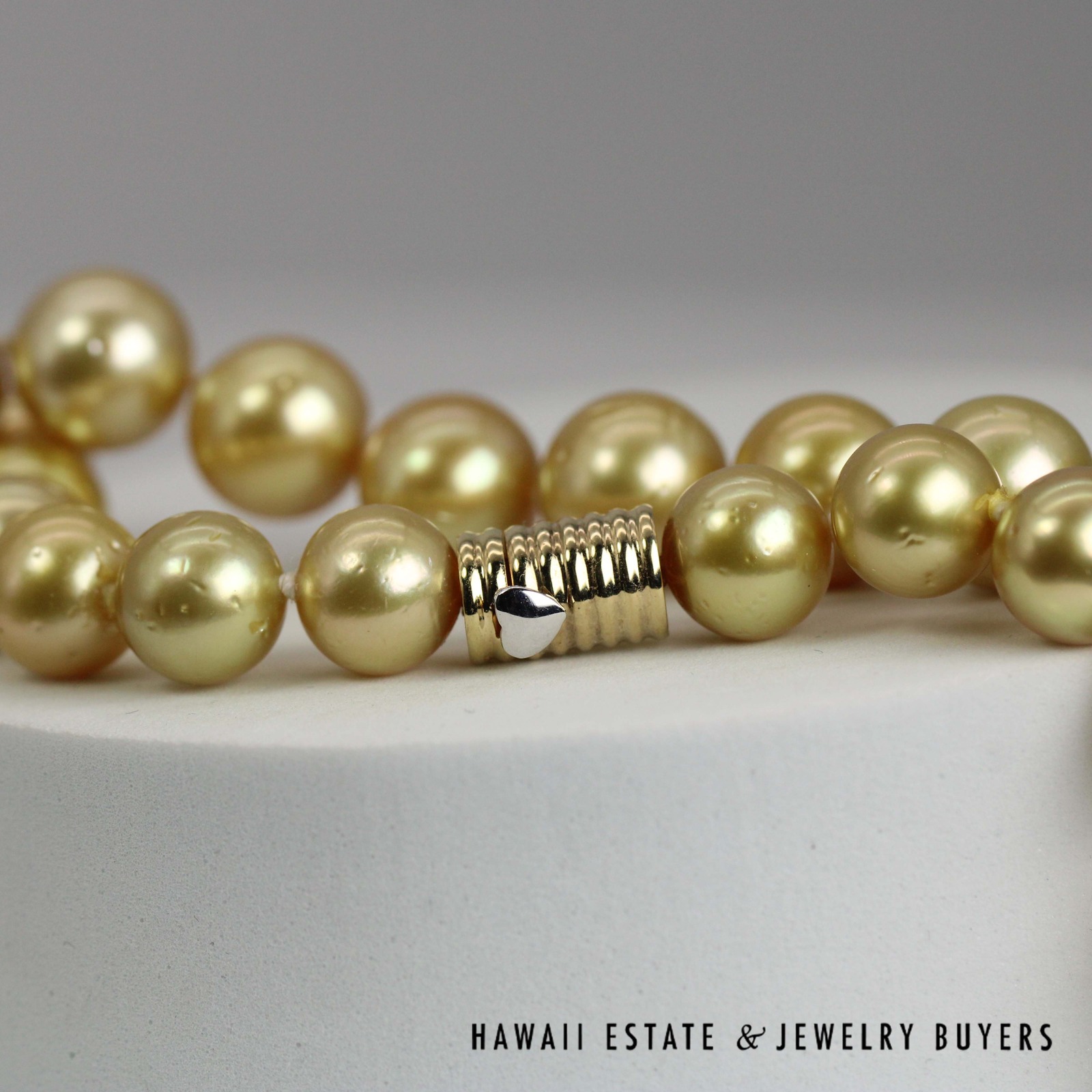 10-12mm Graduated South Sea Pearl Strand 14k Yellow Gold Necklace 17" - Image 7