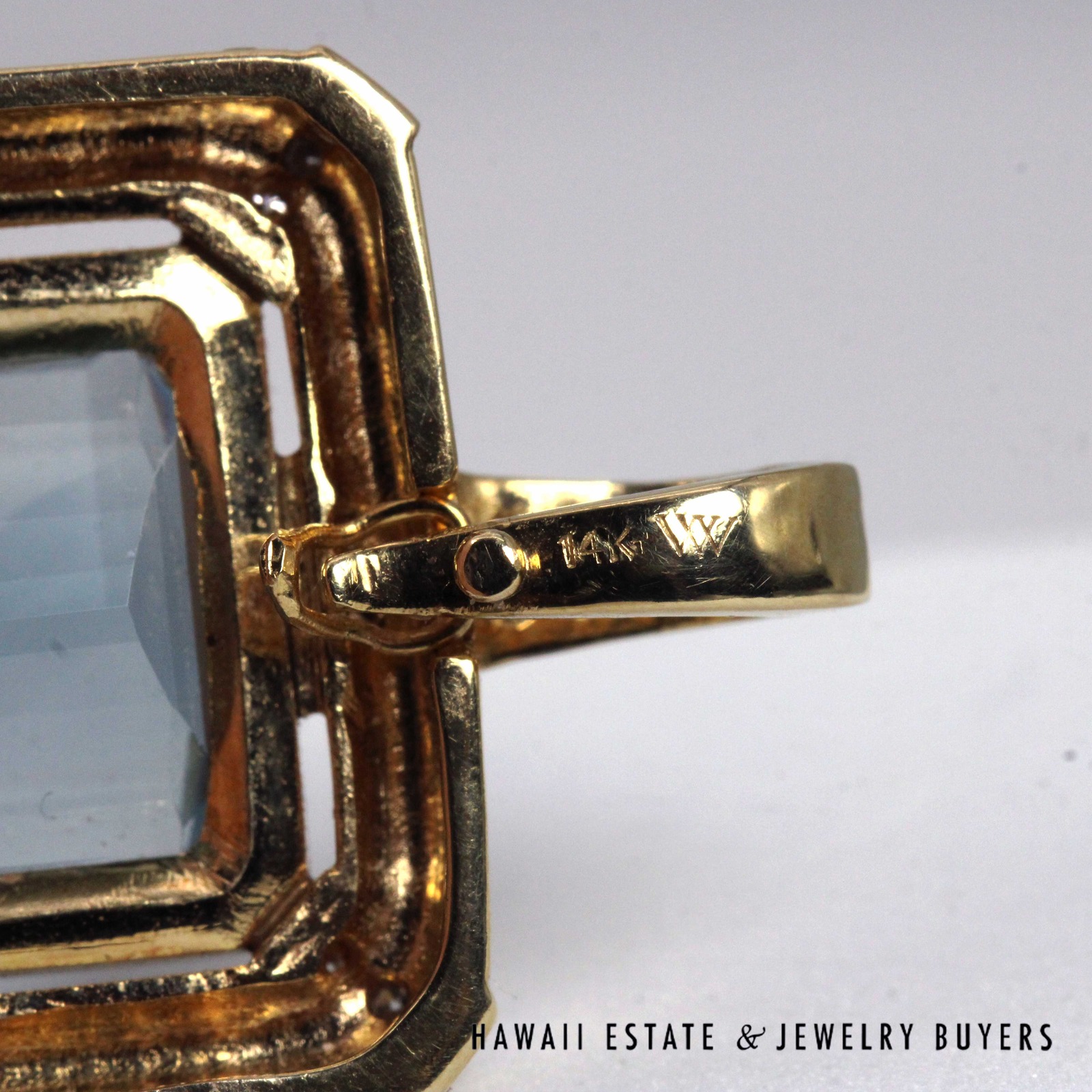 Close view of the stamped area on the back of the enhancer bail.