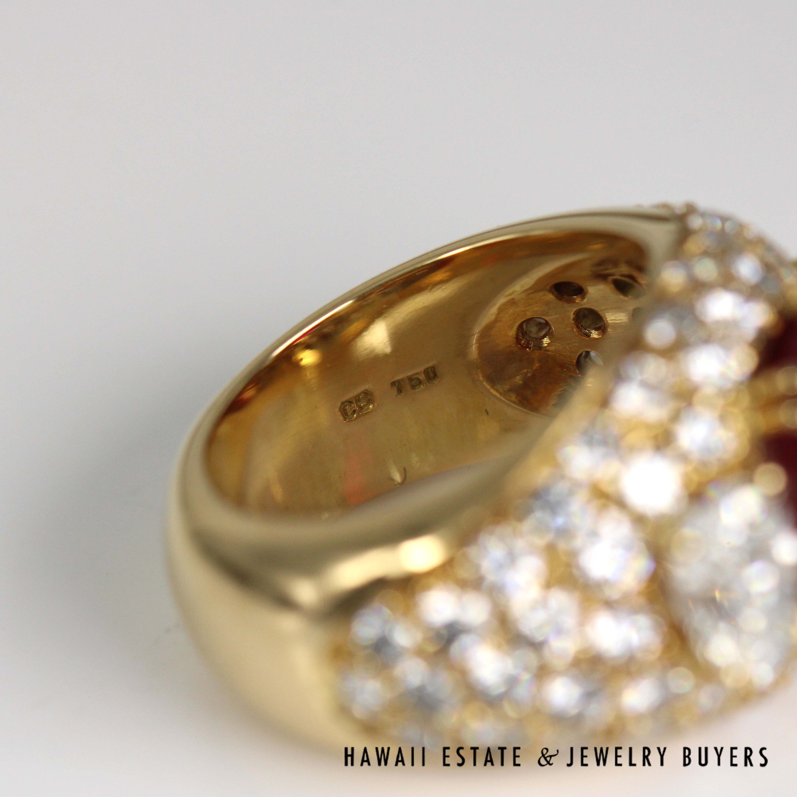 GIA 5.744ct Ruby 6ctw Diamond 18K Yellow Gold Gents Ring Sz 7.5 w/ Appraisal - Image 8