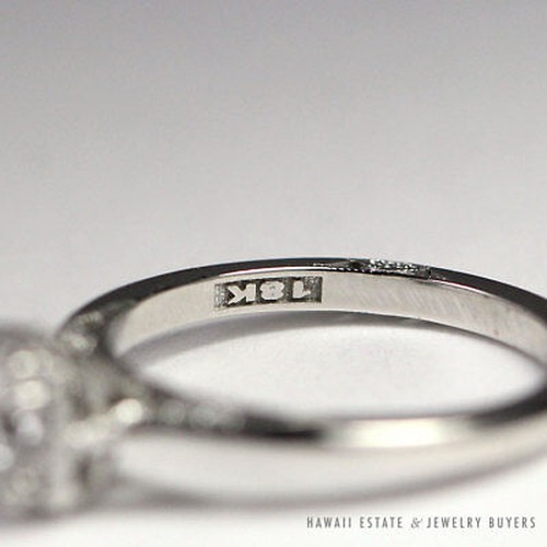 GIA 0.57 Round Brilliant Tacori Dantela 18K White Gold Engagement Ring - E VVS1 - Image 4