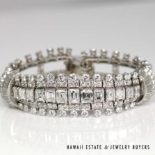 22.20ctw Diamond Platinum Mid Century Bracelet